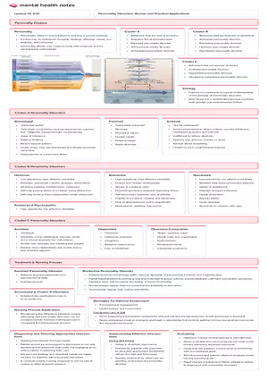 Lecture 13: Personality Disorders: Review and Practical Applications