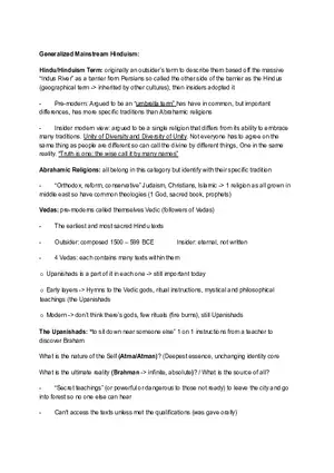 Unit 1, Lecture 3: Concepts of Hindu Identity and Reality