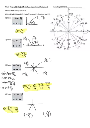 Week10 VJ - Solve Trigonometric Equations (Part 1)