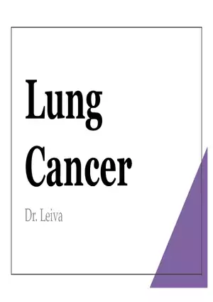 Lung Cancer Study Guide