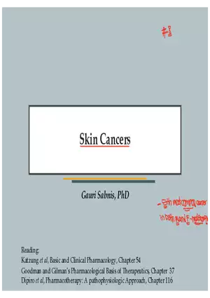 Skin Cancers Study Notes