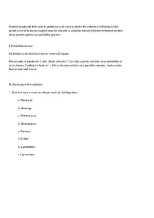 Mendel Packet - Genes