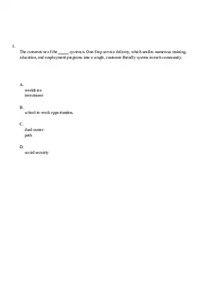 Workforce Development Programs and Sector Partnerships 1-19 Questions