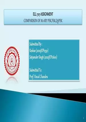 Introduction to M-ary PSK, QAPSK and FSK