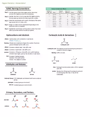 Notes for Organic Chemistry