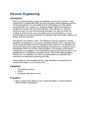 Discover Engineering Study Guide