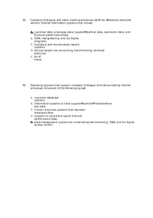 Superior Strategy Execution-Another Path to Competitive Advantage Answer Key 3