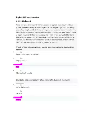 Sophia Microeconomics Unit 2 Challenge 2