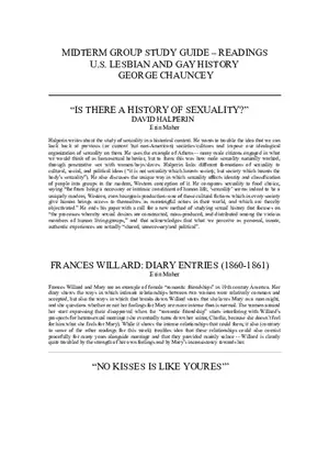 Readings U.S. Lesbian and Gay History George Chauncey