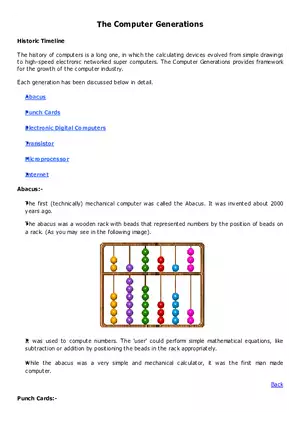 The Computer Generations