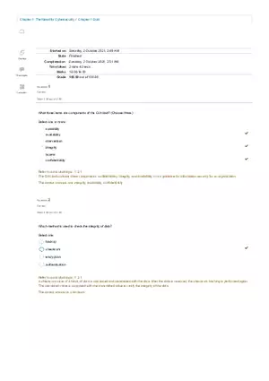Chapter1 The Need for Cybersecurity Quiz