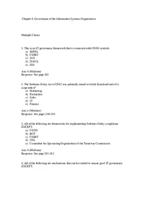 Chapter 9 Governance of the Information Systems