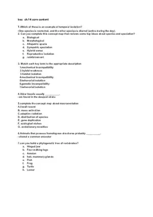 Bsc Ch.14 Core Content