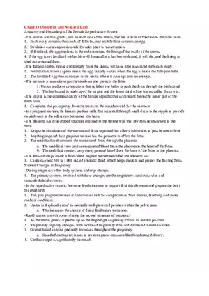 Chapter 33 Obstetrics and Neonatal Care