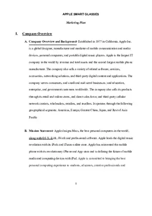 Marketing Plan Assignment