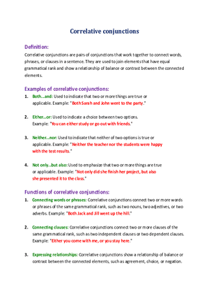 Correlative Conjunctions
