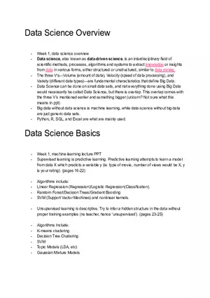 Data Science Overview