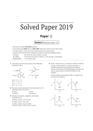 Solved Paper 2019