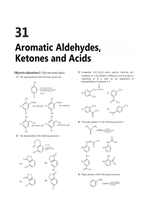 31 Aromatic Aldehydes, Ketones and Acids