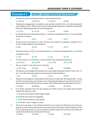 Measurement Error & Experiment Exercise # 2
