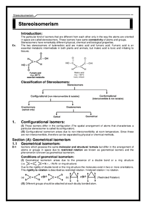 Stereoisomerism.