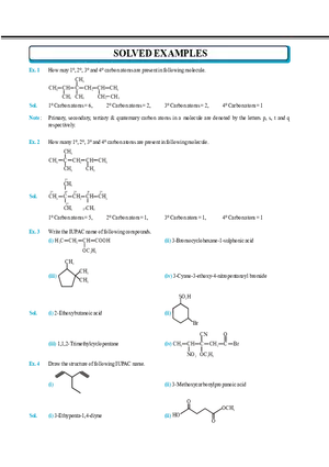 Nomenclature of Organic Compound Solved Examples
