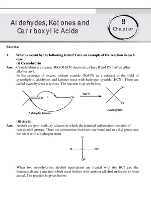 Aldehydes, Ketones and Carrboxylic Acids