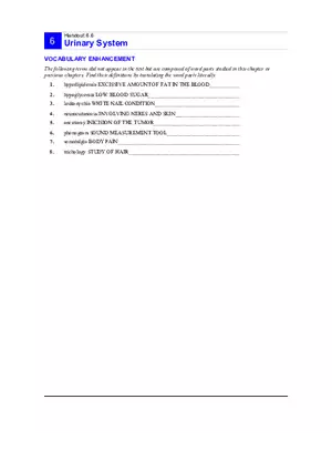 6.6 Urinary System Answers