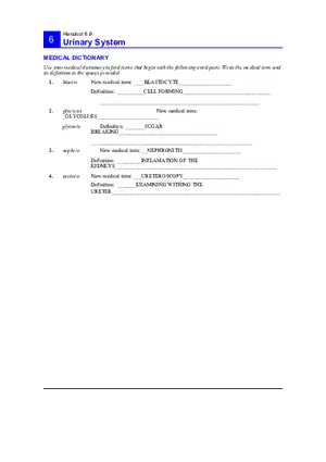6.8 Urinary System Answers