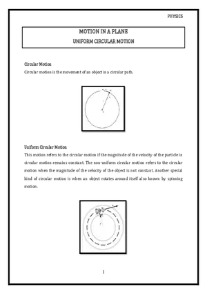 Uniform Circular Motion