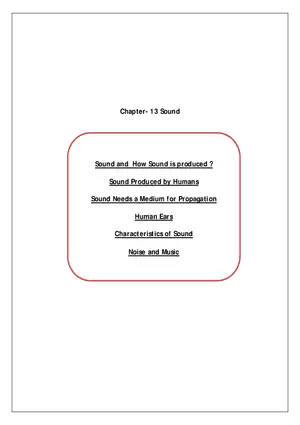 Chapter - 13 Sound