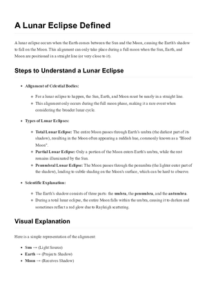 A Lunar Eclipse Defined