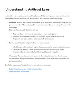 Antitrust Laws - Definition