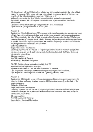 Chapter 9  Strategic Control and Corporate Governance Multiple Choice 4