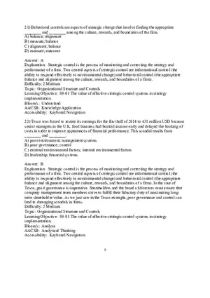 Chapter 9  Strategic Control and Corporate Governance Multiple Choice 1