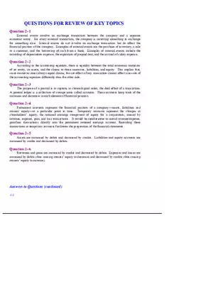 Chapter 2 Review of the Accounting Process Questions