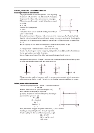 Isobaric, Isothermal and Adiabatic Processes