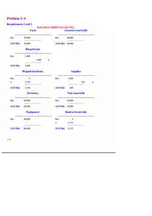 Chapter 2 Review of the Accounting Process Problem 2–4
