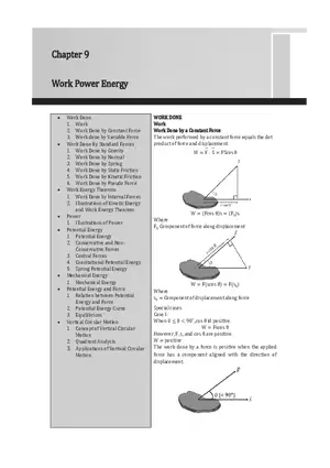 Chapter 9 Work Power Energy