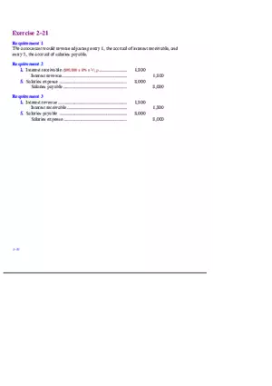 Chapter 2 Review of the Accounting Process Exercises 2–21
