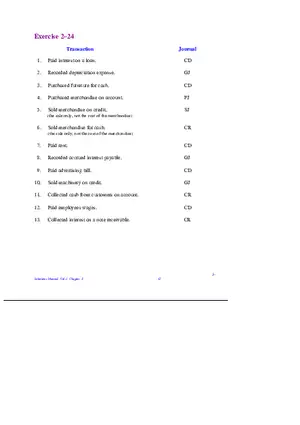 Chapter 2 Review of the Accounting Process Exercises 2–24
