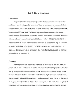 Lab 5 - Linear Momentum