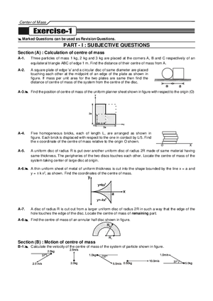 Center of Mass Exercises
