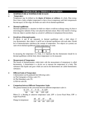 Temperature & Thermal Expansion