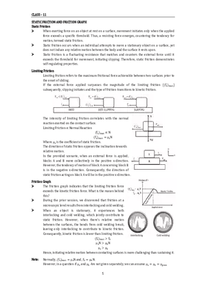 Static Friction and Friction Graph