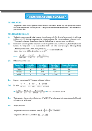 Temperature Scales