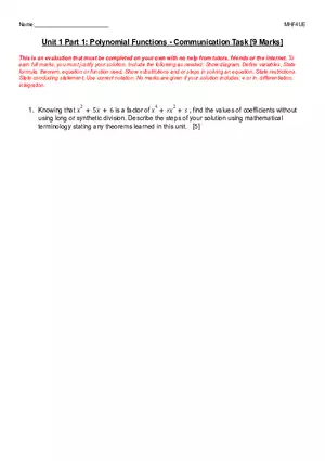 Unit 1 A1 Communication Task