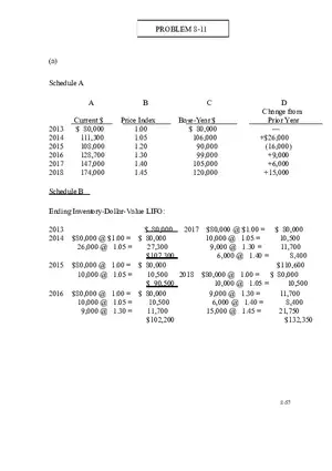 Ch. 8 Valuation of Inventories  A Cost - Basis Approach Solutions Problem 8-11