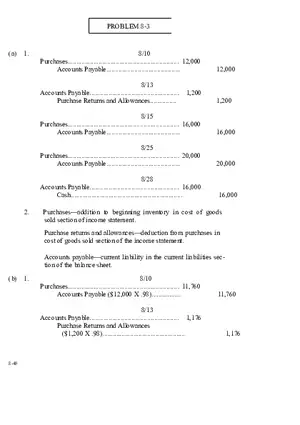 Ch. 8 Valuation of Inventories  A Cost - Basis Approach Solutions Problem 8-3