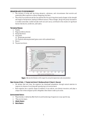 Organism and Its Environment